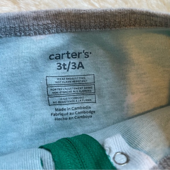 3T Carters Cotton Footed Pajamas - Picture 3 of 5